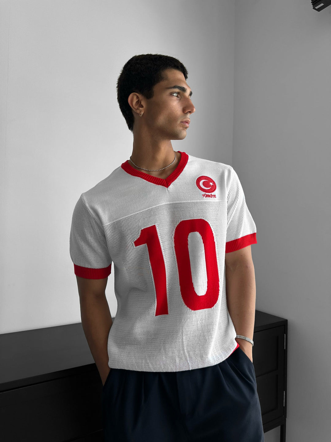Oversize Türkiye megztinis - Baltas