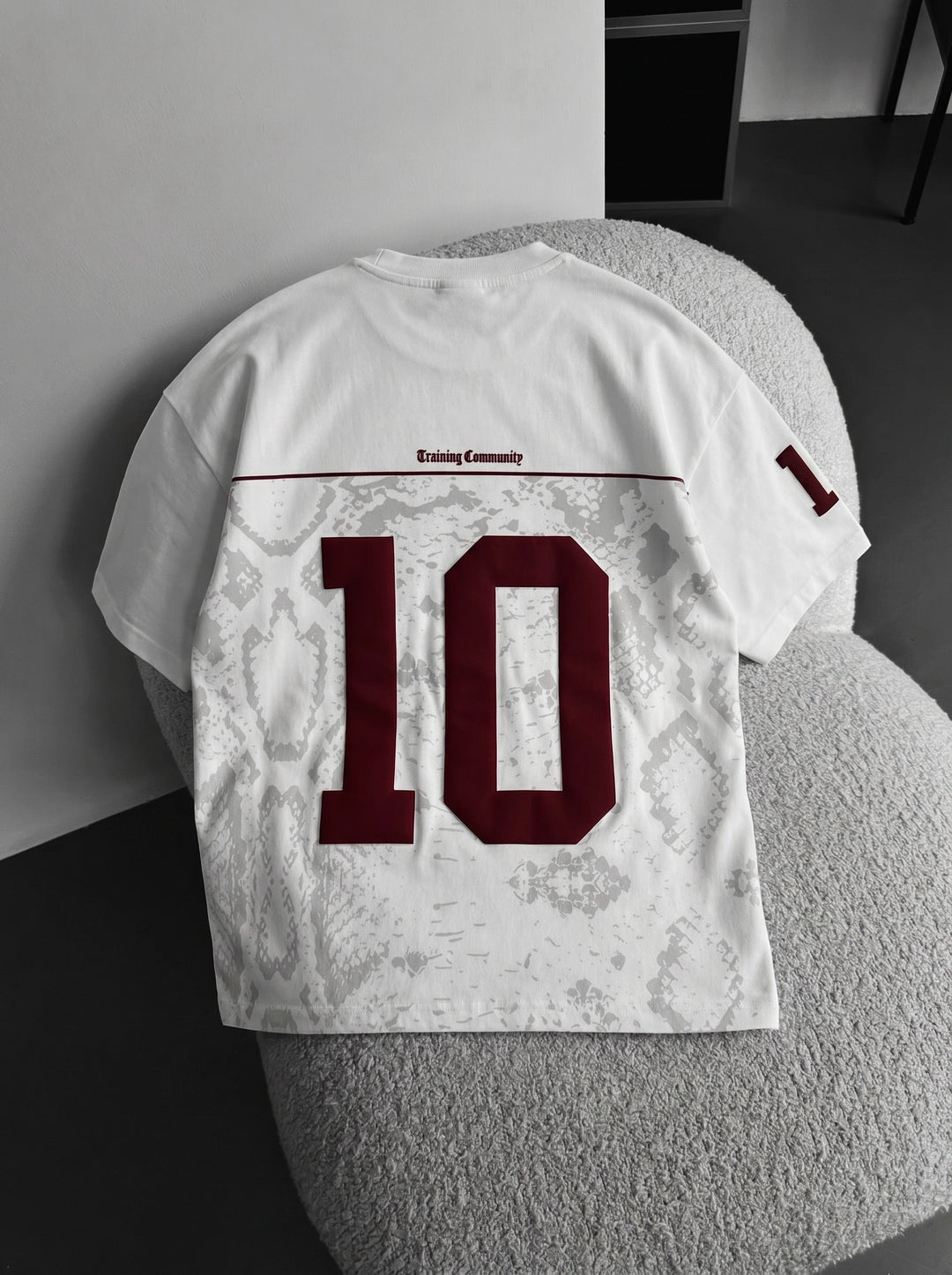 Oversize Brooklyn T-shirt - Ecru ir Bordeaux