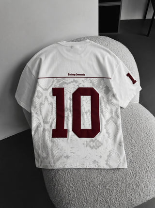 Oversize Brooklyn T-shirt - Ecru ir Bordeaux