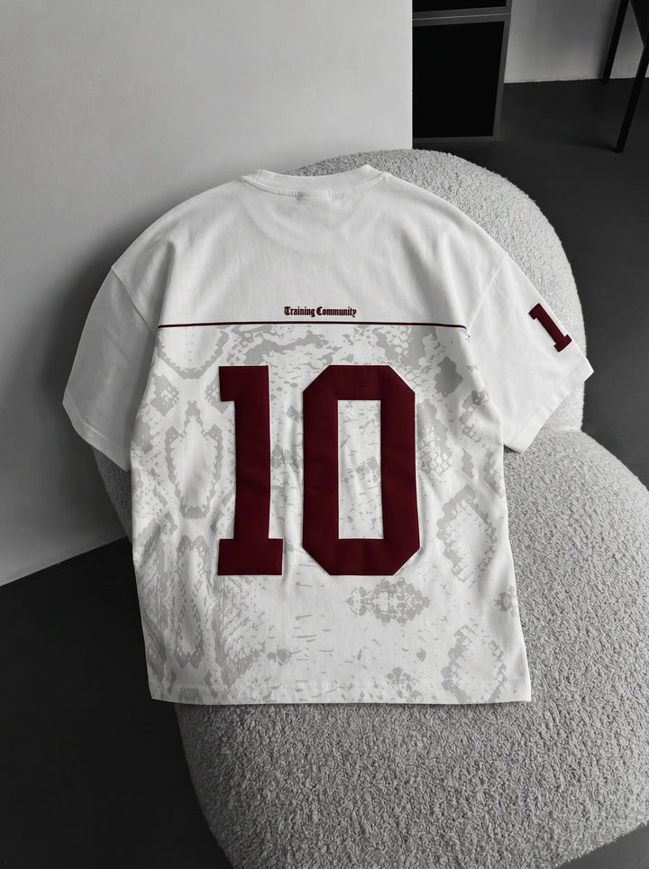 Oversize Brooklyn T-shirt - Ecru ir Bordeaux