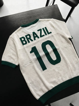 Per didelis Brazilijos megztinis - Balta