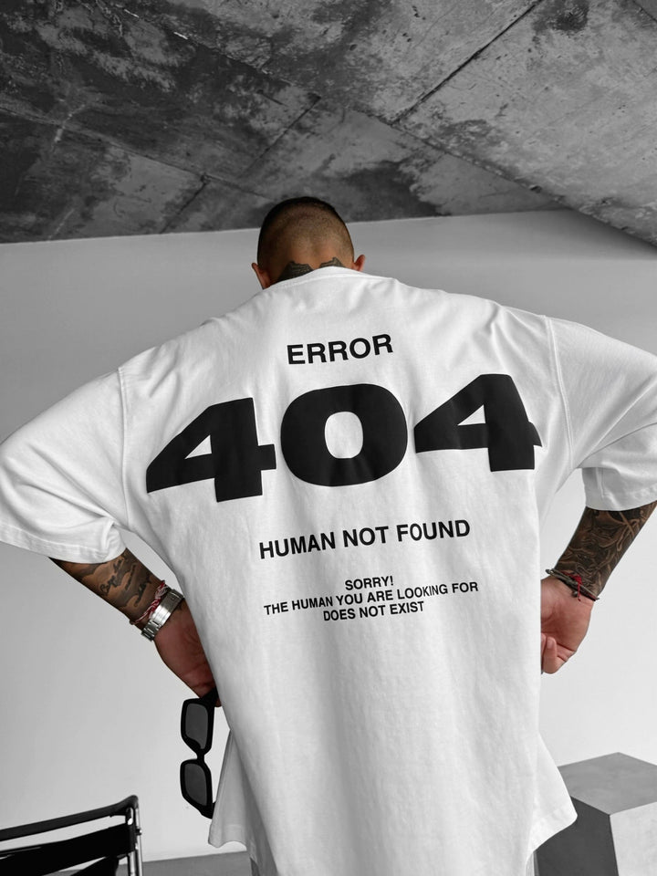 Didelis 404 marškinėliai - Ecru