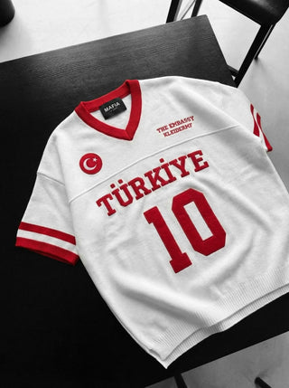 Didelis Türkiye Megztinis - Balta