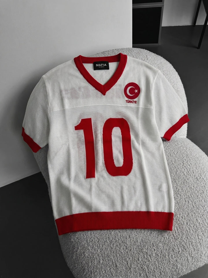 Oversize Türkiye megztinis - Baltas