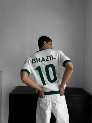 Per didelis Brazilijos megztinis - Balta