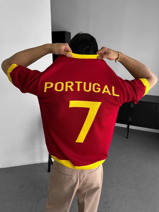 Didelis Portugalijos megztinis - Raudonas