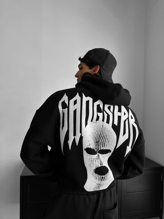 Didelio dydžio gangsterių džemperis - Juodas