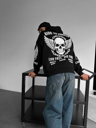 Oversize Ride to Survive Hoodie - Juoda