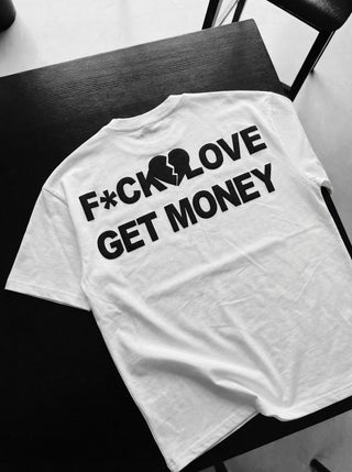 Oversize Get Money marškinėliai - Ecru