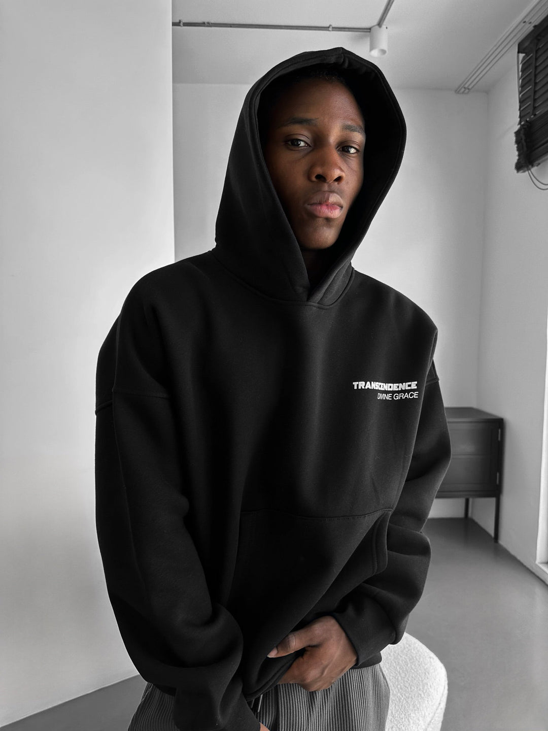 Oversize ‘Transcendence’ Hoodie - Juoda