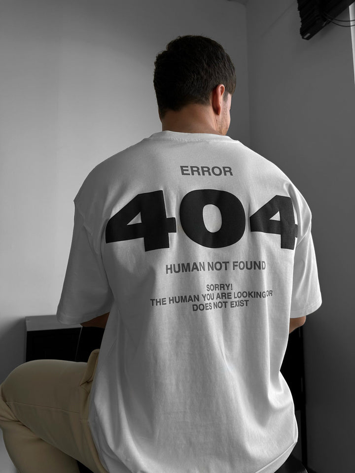 Didelis 404 marškinėliai - Ecru