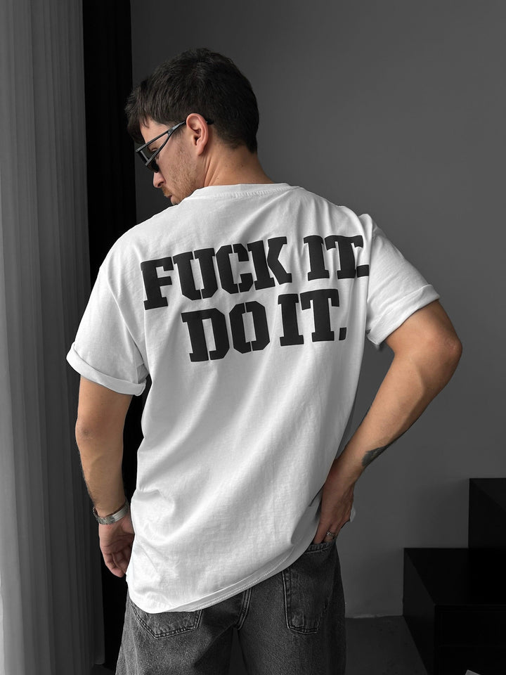 Oversize Do It T-shirt - Ecru