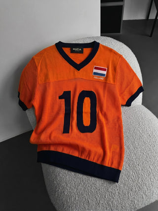 Pernelyg didelis Olandijos megztinis - Oranžinis