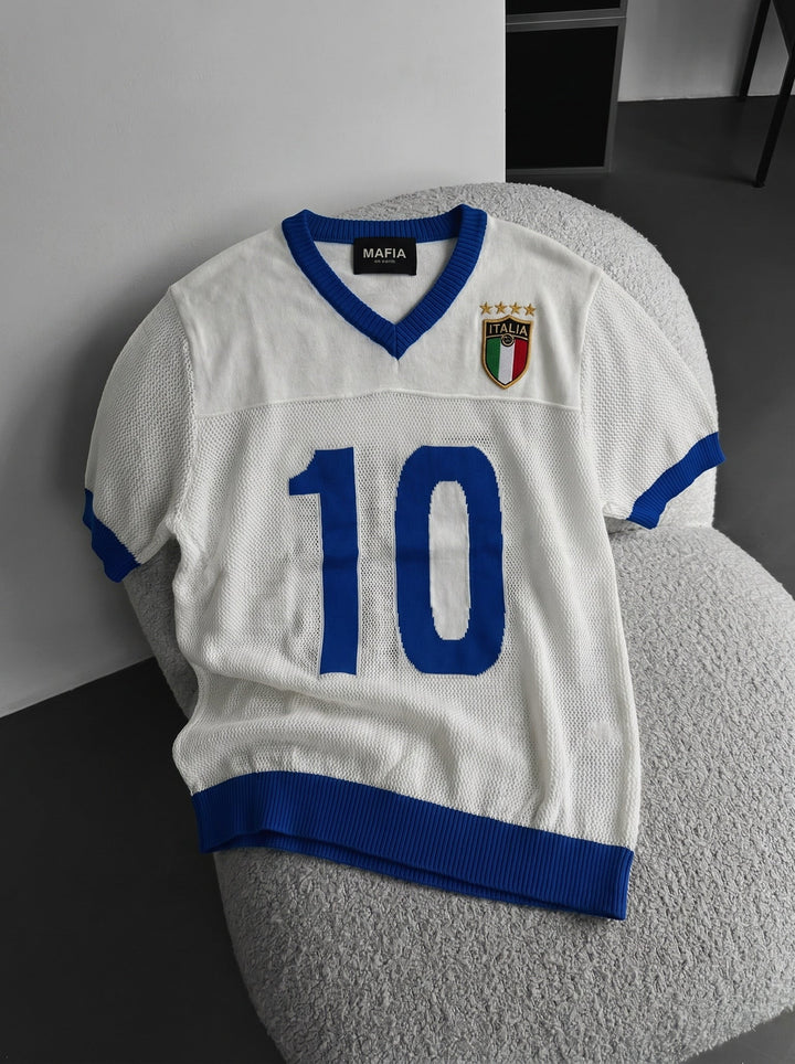 Per didelį Italijos megztinį - Balta