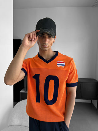Pernelyg didelis Olandijos megztinis - Oranžinis