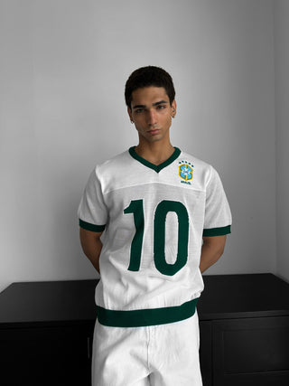 Per didelis Brazilijos megztinis - Balta