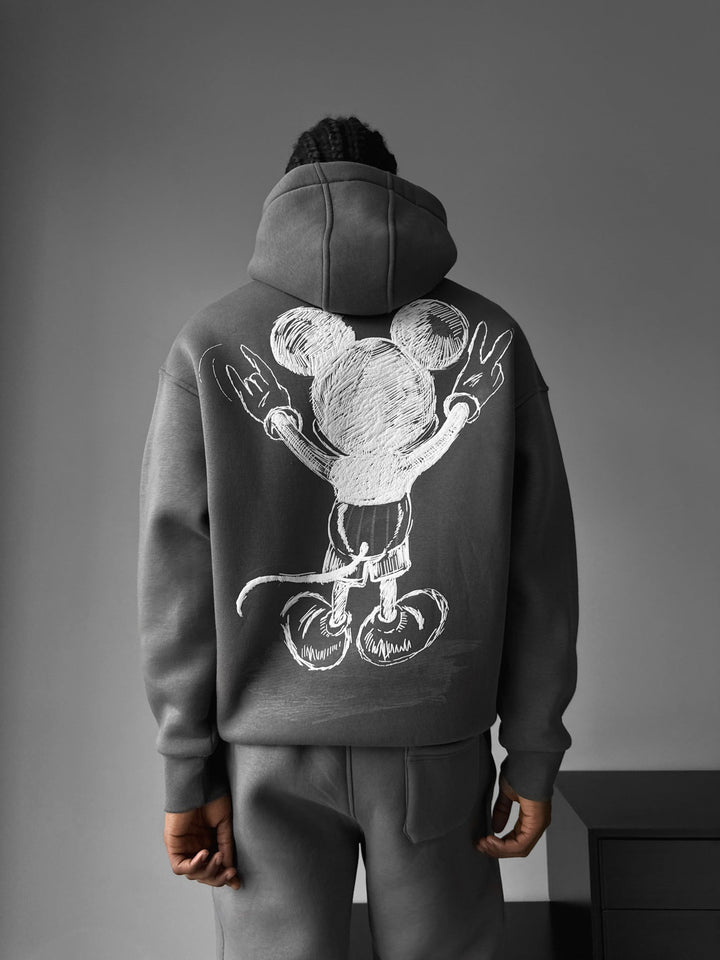 Oversize Peliuko Hoodie - Antracitas