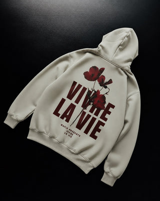 Oversize Vivre La Vie Hoodie - Akmuo