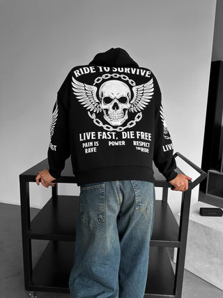 Oversize Ride to Survive Hoodie - Juoda