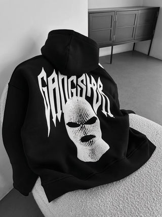 Didelio dydžio gangsterių džemperis - Juodas