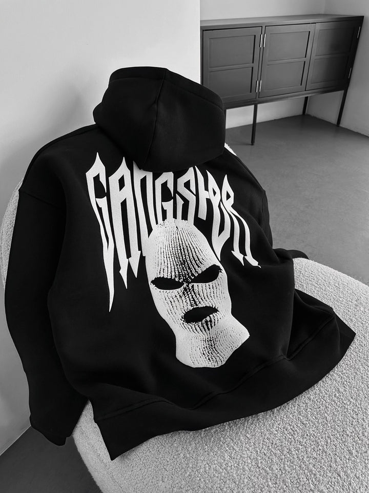 Didelio dydžio gangsterių džemperis - Juodas
