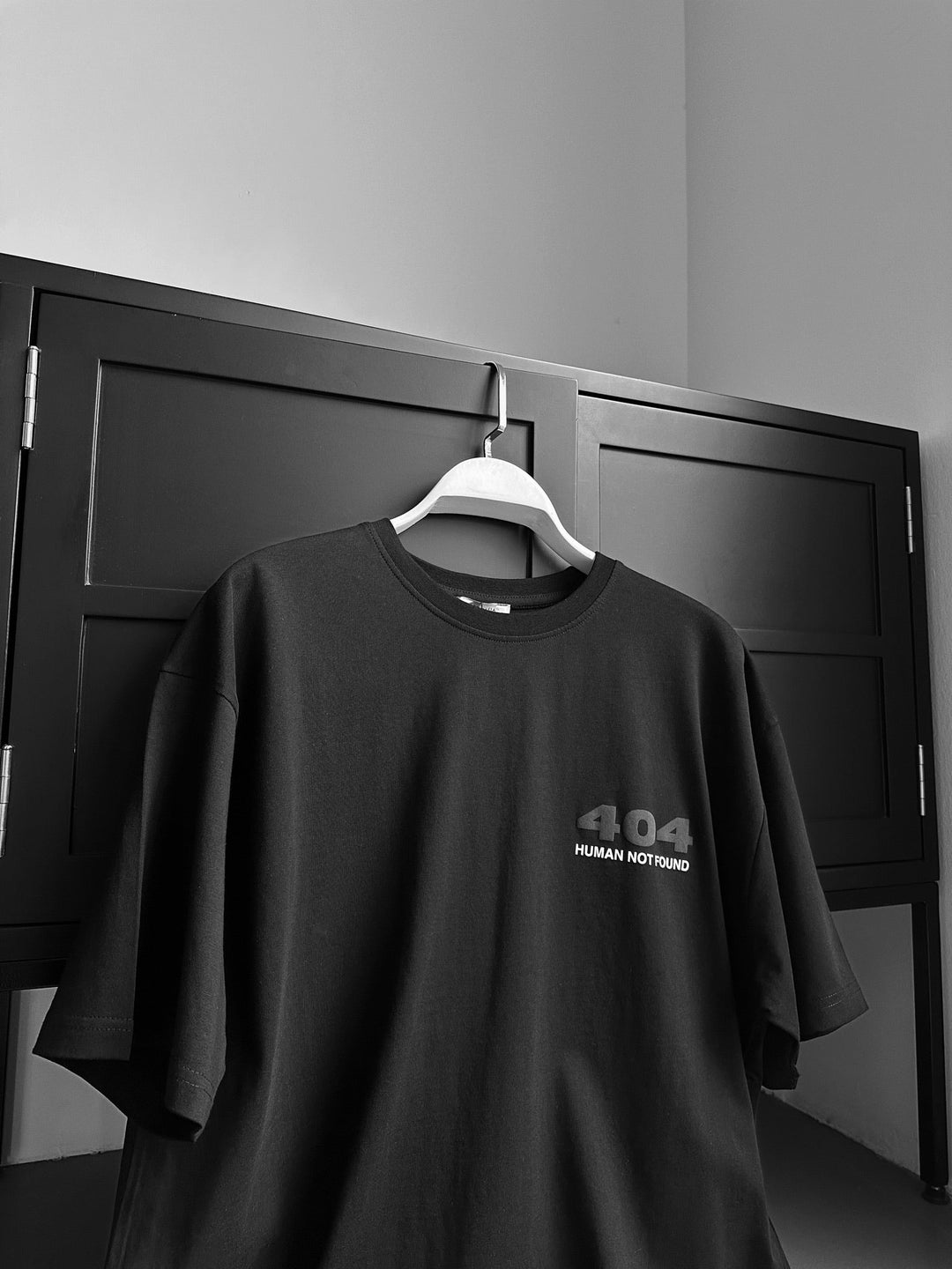 Oversize 404 marškiniai - Juodi