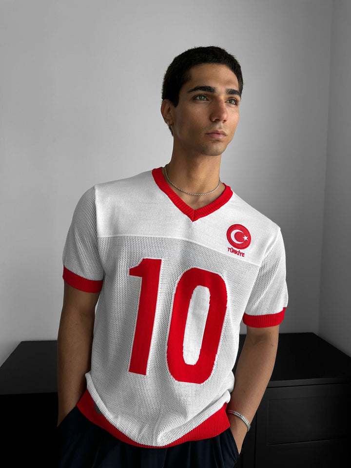 Oversize Türkiye megztinis - Baltas