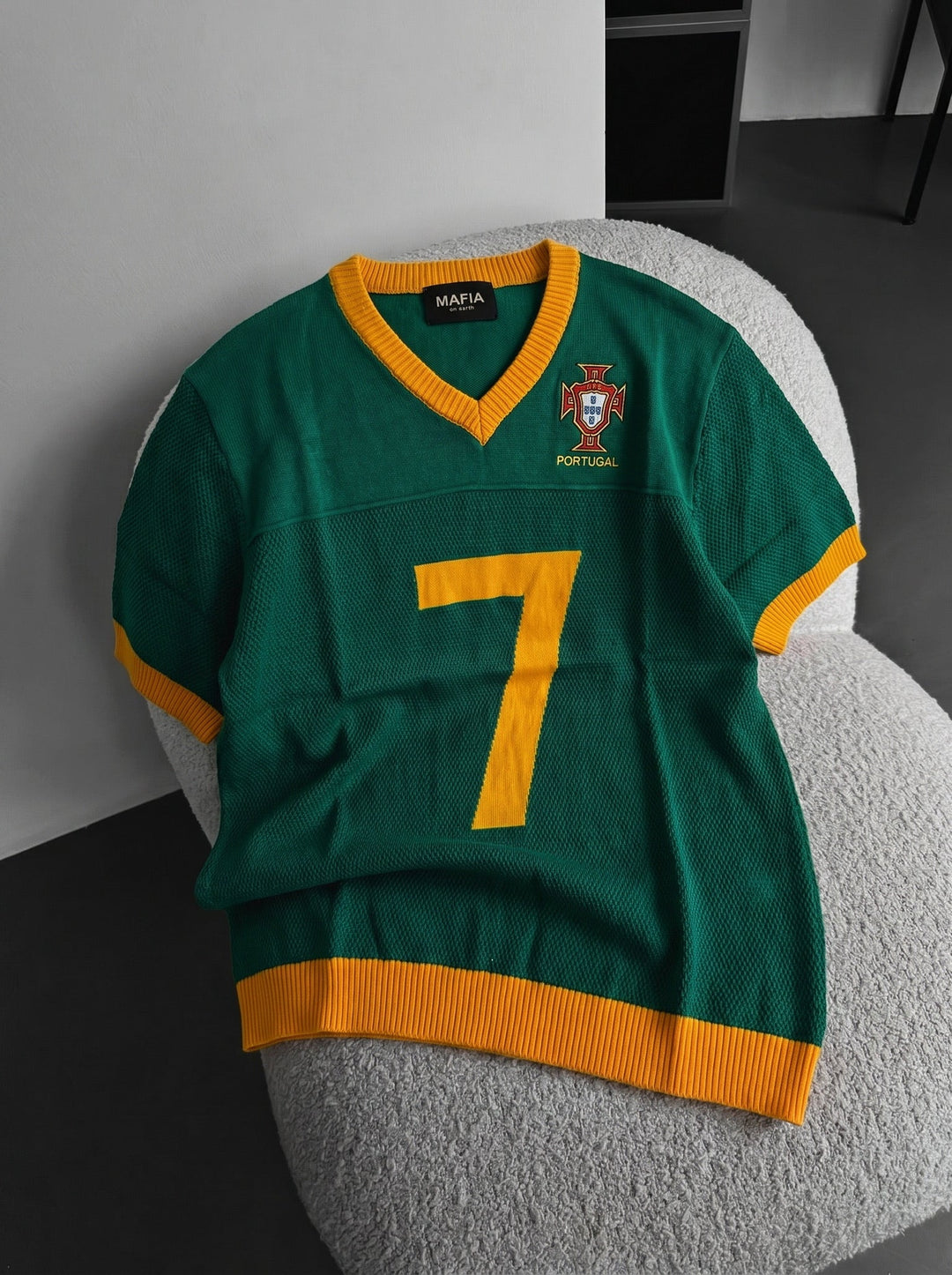 Didelio dydžio Portugalijos megztinis - Žalias