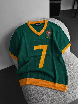 Didelio dydžio Portugalijos megztinis - Žalias