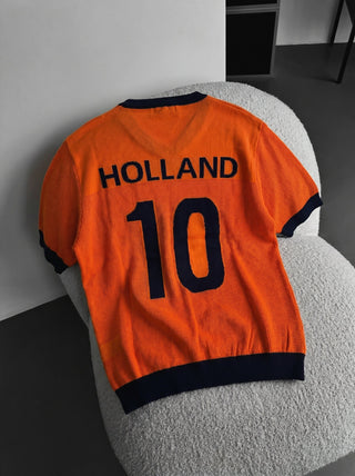 Pernelyg didelis Olandijos megztinis - Oranžinis