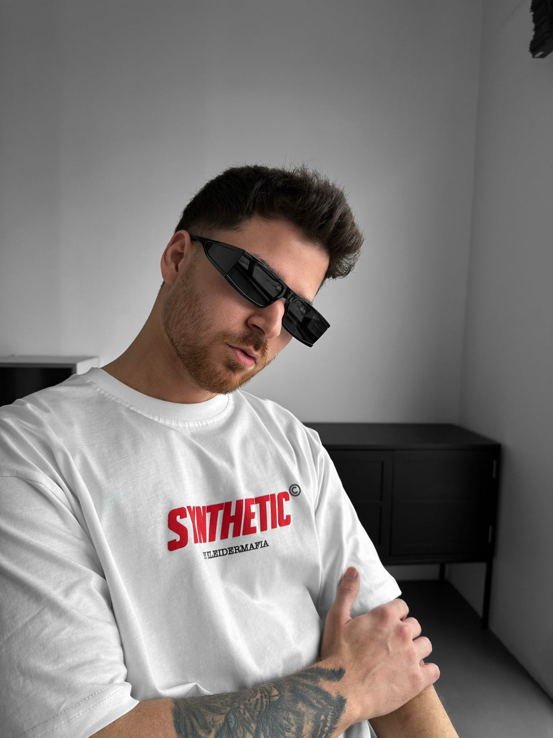 Didelis sintetinis marškinėlis - Ecru