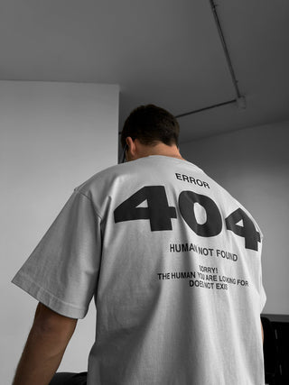 Didelis 404 marškinėliai - Pilki
