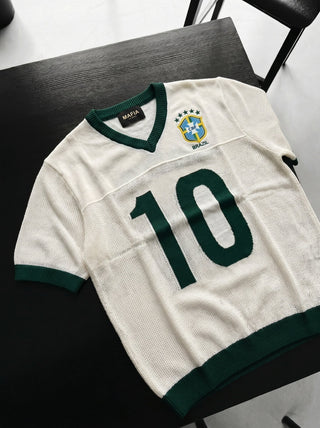 Per didelis Brazilijos megztinis - Balta