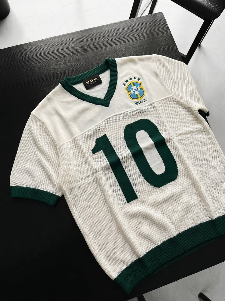 Per didelis Brazilijos megztinis - Balta