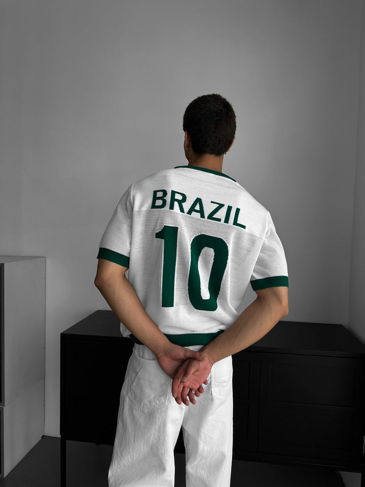Per didelis Brazilijos megztinis - Balta