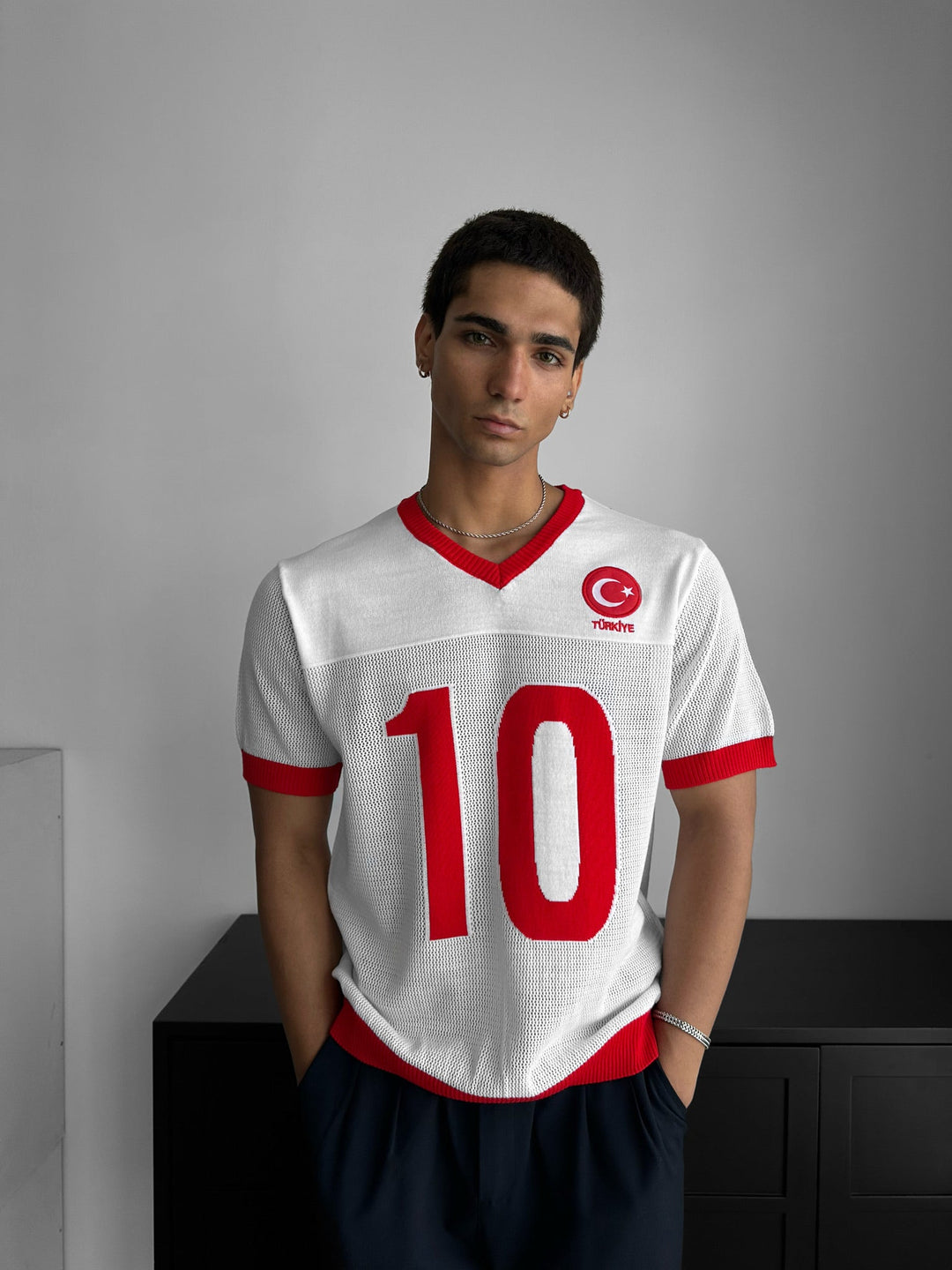Oversize Türkiye megztinis - Baltas