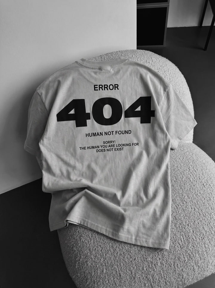 Didelis 404 marškinėliai - Pilki