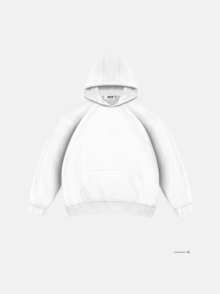 Didelis Pagrindinis Hoodie - Balta