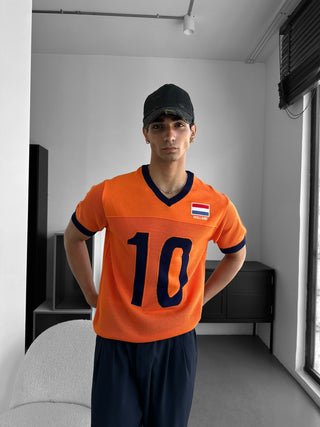 Pernelyg didelis Olandijos megztinis - Oranžinis