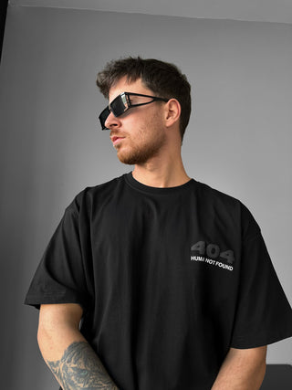 Oversize 404 marškiniai - Juodi