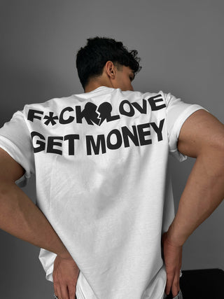 Oversize Get Money marškinėliai - Ecru