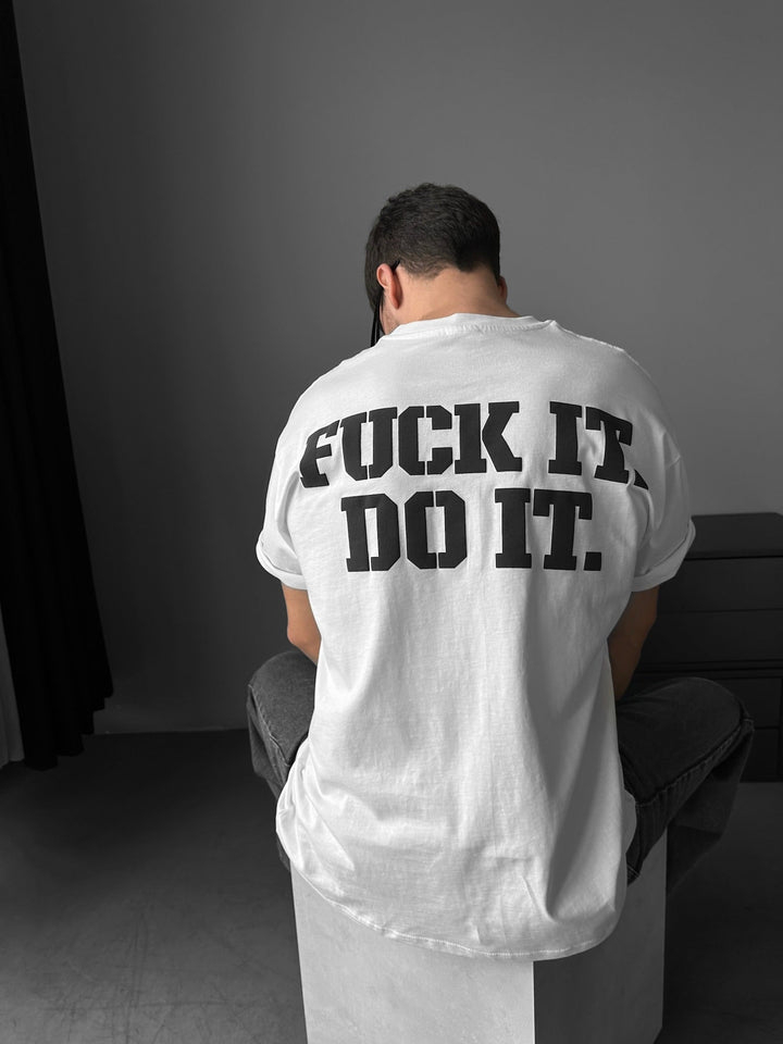 Oversize Do It T-shirt - Ecru
