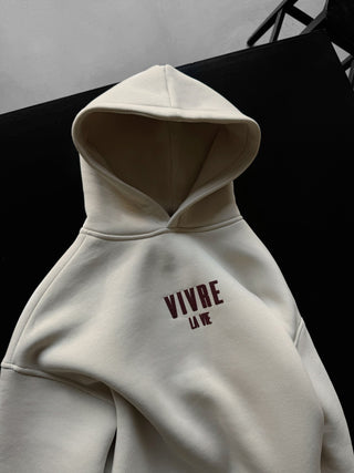 Oversize Vivre La Vie Hoodie - Akmuo