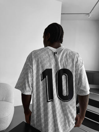 Oversize Mafia Trikot T-Shirt - Baltas
