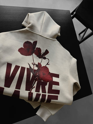Oversize Vivre La Vie Hoodie - Akmuo