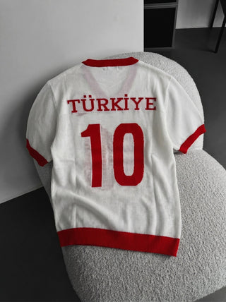Oversize Türkiye megztinis - Baltas
