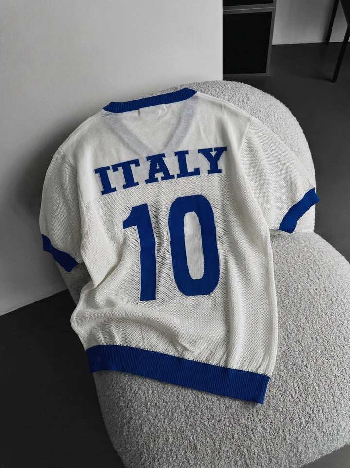 Per didelį Italijos megztinį - Balta