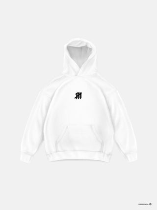 Didelis Pelės Hoodie - Balta