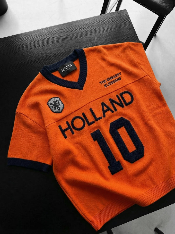 Didelio dydžio Olandijos megztinis - Oranžinis