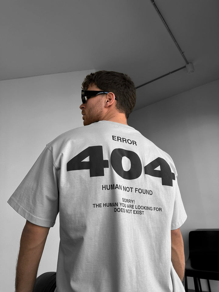 Didelis 404 marškinėliai - Pilki